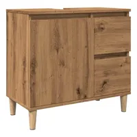 VidaXL Waschbeckenunterschrank Artisan-Eiche 65x33x60 cm Holzwerkstoff