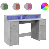 vidaXL Gaming-Tisch Betongrau