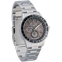 St. Leonhard Herren-Funk-Chronograph Silbern 5 ATM 28 mm