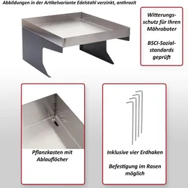 MCW Mähroboter Garage G60 60 x 70 x 37 cm edelstahl