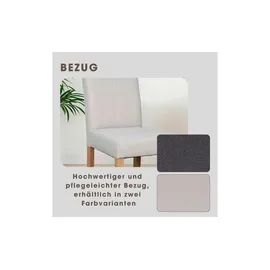 byLIVING Esszimmerstuhl Elias Webstoff taupe natur 2er Set
