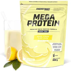 Mega Protein Quark-Zitrone, Eiweißshake Proteinpulver mit Whey & Casein, 500 g 500g