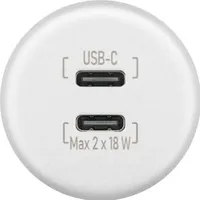 Wentronic solutions wentronic USB-C, Dualer Einbaucharger, 2x18W, weiß