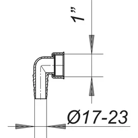 Dallmer Winkelschlauchtülle zu HL 400, 405 406 1 grau