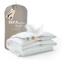 BEFA SOFT Daunendecke Ganzjahr 155x220 cm | Federbettdecke 90% Federn & 10% Daunen | atmungsaktiv & pflegeleicht | für Allergiker (NOMITE) | Tierwohl (DOWNPASS) | Oeko-TEX Klasse 1 | Made in Germany