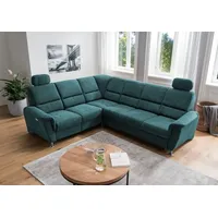 Myhomelando Ecksofa Paris, mit elektronischer Relaxfunktion, Schlaffunktion, USB Anschluß grün