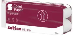 Satino HiLine Toilettenpapier, 3-lagig, hochweiß, MT1 071320 , 1 Paket = 9 Packungen à 8 x 250 Blatt