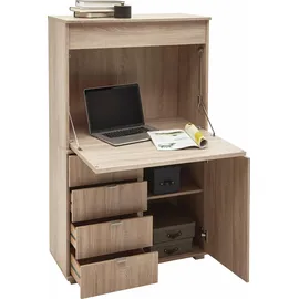 Priess Sekretär "Ahaus", braun (struktureichefarben hell), B:82cm H:139cm T:38cm, Sekretäre, Sekretär