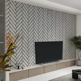 Home Deluxe Akustikpaneel Fischgrätenoptik VEGA Grey Oak 9er Set - 80 x 40 cm