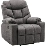 MCombo - m Elektrischer Aufstehhilfe Fernsehsessel Relaxsessel USB Stoff Grau, 7286