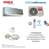 VIVAX R Design SILVER MIRROR 12000 BTU + 7 m Montageset 3,8 KW Klimaanlage A+++
