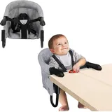 Faziango Tischsitz Faltbarer Sitzerhöhung Babysitz Hochstuhl Tisch Kinderhochstuhl Kindersitz Sitz Stuhlsitz - Grau
