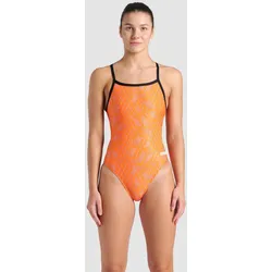 Badeanzug Damen arena Escape Challenge-Back - Black-team Orange - 34