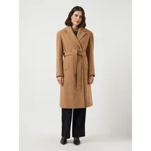 Y.A.S Langmantel "YASKALI WOOL BLEND COAT S. NOOS", Damen, Gr. 38, braun (tobacco braun), Web, Obermaterial: 70% Polyester, 30% Wolle, unifarben, regular fit knielang, Mäntel