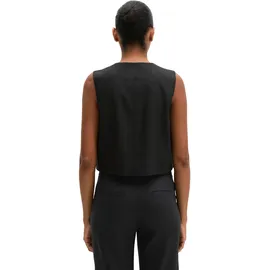 Marc O'Polo "aus Viskose-Leinen-Stretch", Damen, Gr. 34, schwarz, Obermaterial: 53% Leinen, 45% Viskose, 2% Elasthan. Futter: 100% Baumwolle, unifarben, regular fit, V-Ausschnitt, Westen Anzugweste
