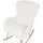 Beliani Schaukelsessel ANASET Bouclé 74 x 99 x 99 cm Weiß/Gold