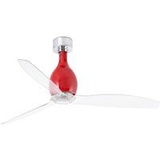 FARO Mini Eterfan 128 cm Deckenventilator rot/transparent