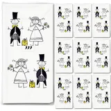 Setita 100 Taschentücher (10x10) Just Married Hochzeit Freudentränen Liebe Kirche Hochzeit Marriage