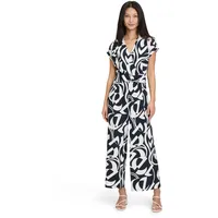 Betty Barclay Damen Jumpsuit mit Eingrifftaschen 40, Dunkelblau/Weiß