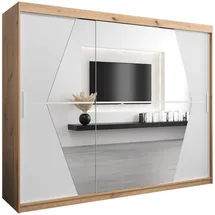 abiks möbel Schwebetürenschrank BOLIWIA 250 x 200 x 62 cm Weiß