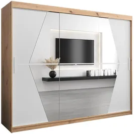 abiks möbel Schwebetürenschrank BOLIWIA 250 x 200 x 62 cm Weiß