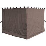 QUICK STAR 4 Seitenteile für Pavillon Nizza 3x3m Seitenwand Taupe/Beigegrau RAL 7006