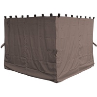 QUICK STAR 4 Seitenteile für Pavillon Nizza 3x3m Seitenwand Taupe/Beigegrau RAL 7006