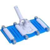 Pool Bodensauger, Manueller Poolreiniger, Bürstenkopf für Poolsauger mit 35,6 cm (14 Zoll) mit Rädern, Flexibler Saugkopf für Vergrabenes Pool von Poweka