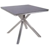 Garden Pleasure Gartentisch 90 x 90 x 75 cm Braun/Silber