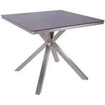 Garden Pleasure Gartentisch 90 x 90 x 75 cm Braun/Silber