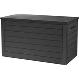 Keter Ontario Aufbewahrungsbox 570L Graphit – Wetterfeste Gartenbox in Holzoptik