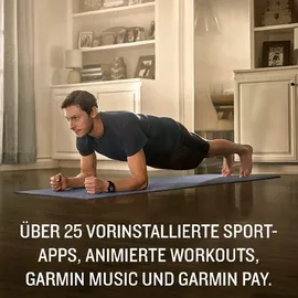 Garmin Venu 2 45 mm Silikonarmband schwarz/schiefer