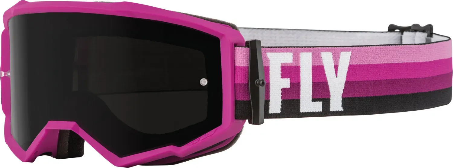 Fly Racing Zone Motocross Brille, schwarz-pink für Männer