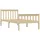 vidaXL Massivholzbett 100 x 200 cm Helles Holz Braun