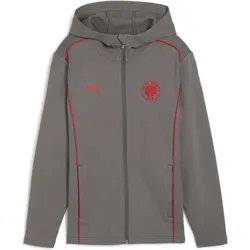 FC St. Pauli Casuals Kapuzenjacke Jugendliche PUMA Flat Medium Gray Red Gr. 152 - 12 Jahre