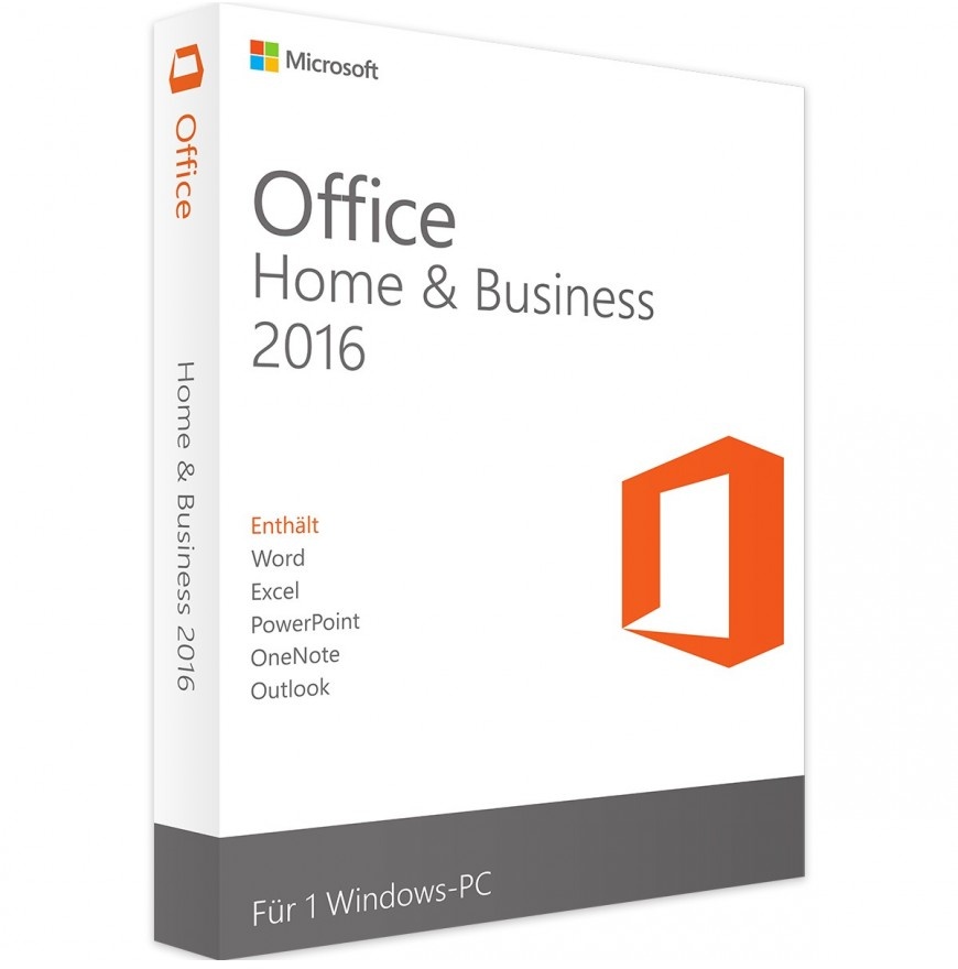 Microsoft Office 2016 Home and Business 32/64-Bit DE