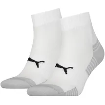 Puma Cushioned Quarter Socken 2er Pack Weiß 35-38