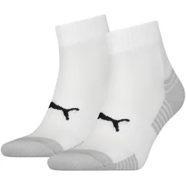 Puma Cushioned Quarter Socken 2er Pack Weiß 35-38