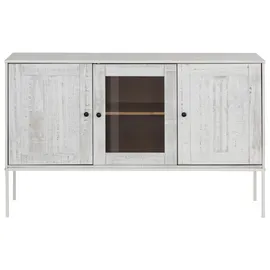 OTTO home Sideboard Freya 130 x 80 x 35 cm Beige / Weiß