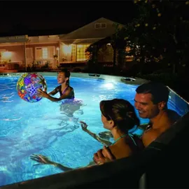 Intex LED Pool-Wandleuchte magnetisch Kunststoff 28698 weiß
