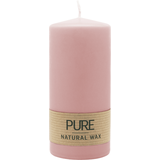 Richard Wenzel 100% PURE, NATURAL WAX, Stumpenkerze, Antikrosa, WENZEL, 130/60 mm, Brenndauer ca. 41h, 100% plastikfrei