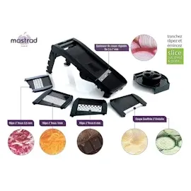 Mastrad Mandolinereibe 9-tlg. schwarz