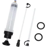 200ml Ölabsaugspritze manuelle Ölabsaugpumpe – inklusive 2 Schläuche & Aufsätzen, Umfüllpumpe für Motoröl, Bremsflüssigkeit, Kühlmittel, Getriebeöl – robuste Flüssigkeitspumpe für Werkstatt & Garage