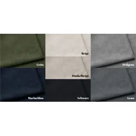kaiser möbel Schlafzimmerbett Bloom mit abgerundetem Kopfteil, Stoff Komodo Dunkelbeige 140x200 cm - Beige