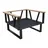 Zebra Technologies Loungesessel 89,5 x 82,5 x 75 cm Edelstahl grau