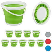 Relaxdays Falteimer 10 l grün 10 x 10 cm