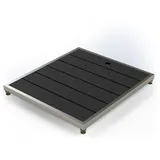 HAF Ideal WPC Bodenplatte 840x750mm Anthrazit Duschplattform für Solardusche