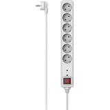 Hama Steckdosenleiste mit Schalter, 6-fach, Überspannungsschutz, 1.4m, weiß (223152)