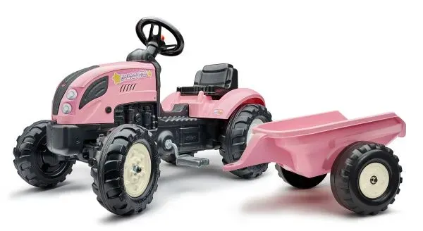 Country Star Traktor mit Anhänger - rosa