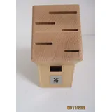 WMF HOLZ MESSERBLOCK BUCHE UNBESTÜCKT LEER FÜR 5 MESSER UND 1 HAUSHALTSSCHERE